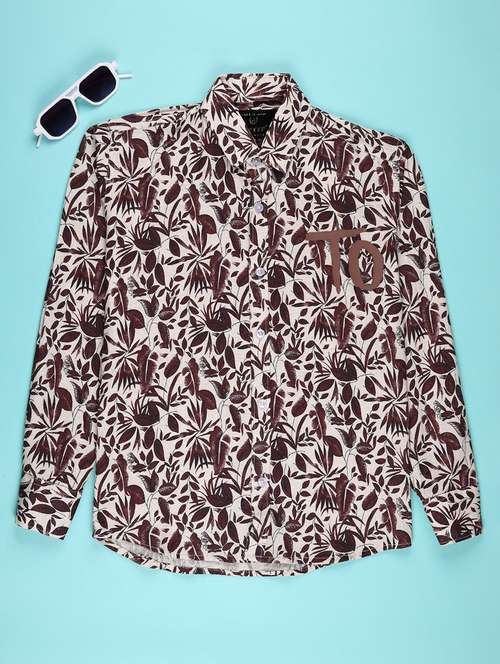 boys printed long sleeve casual shirt - 22031891 -  Standard Image - 0