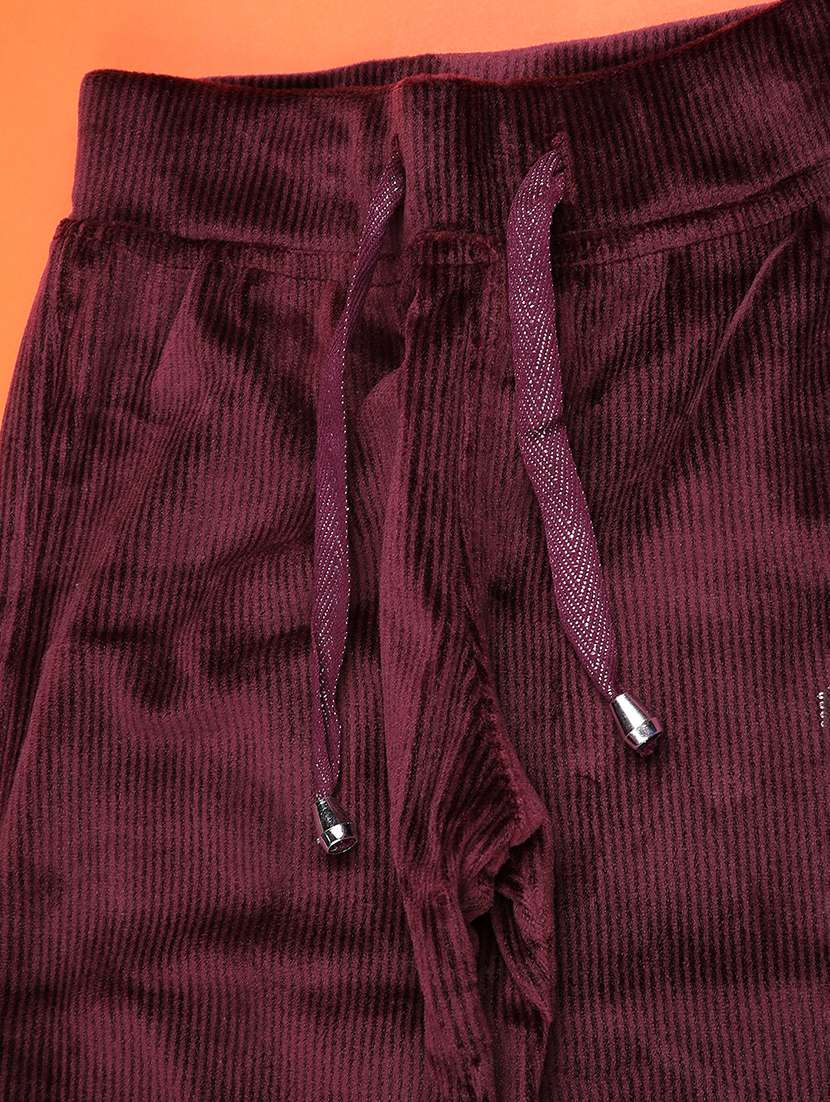 girls solid mid rise lounge wear pyjama - 22031940 -  Standard Image - 3