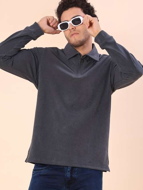 men self design long sleeve regular fit polo t-shirt - 22031983 -  Standard Image - 0