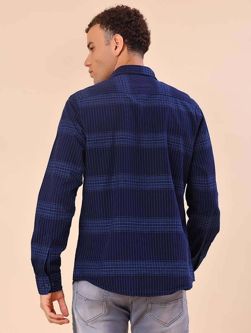 men printed long sleeve regular fit casual shirt - 22032001 -  Standard Image - 3