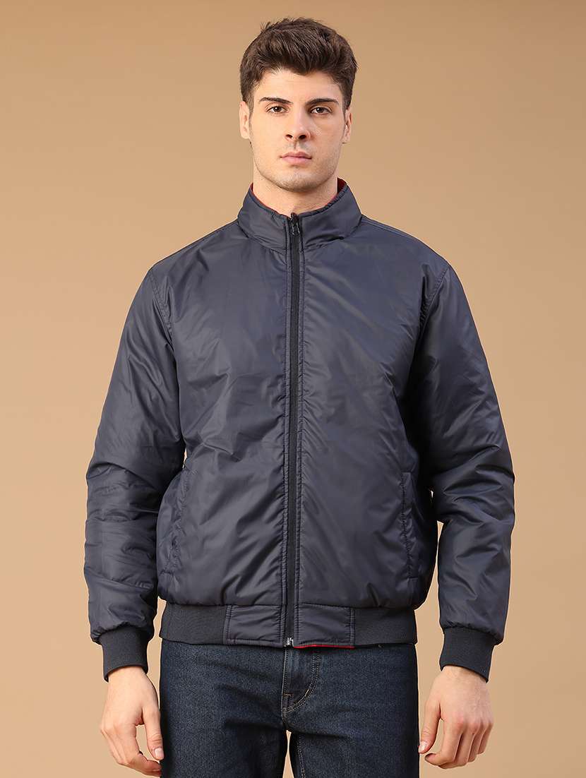 men solid long sleeve reversible bomber jacket - 22032003 -  Standard Image - 3