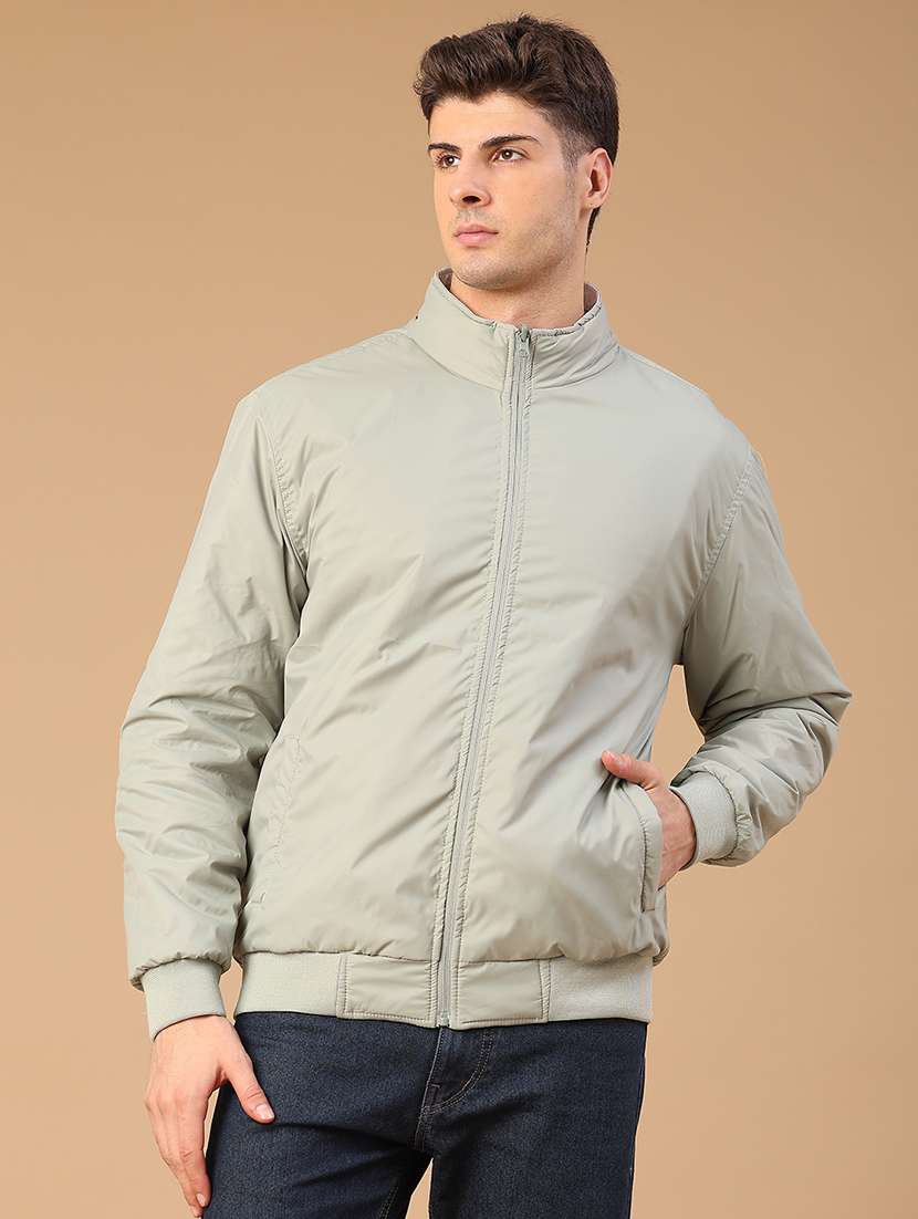 men solid long sleeve reversible bomber jacket - 22032004 -  Standard Image - 3