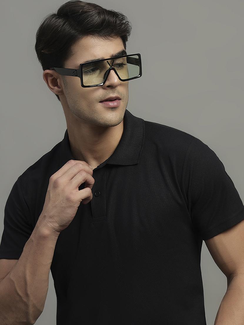 black polyester plain tshirt