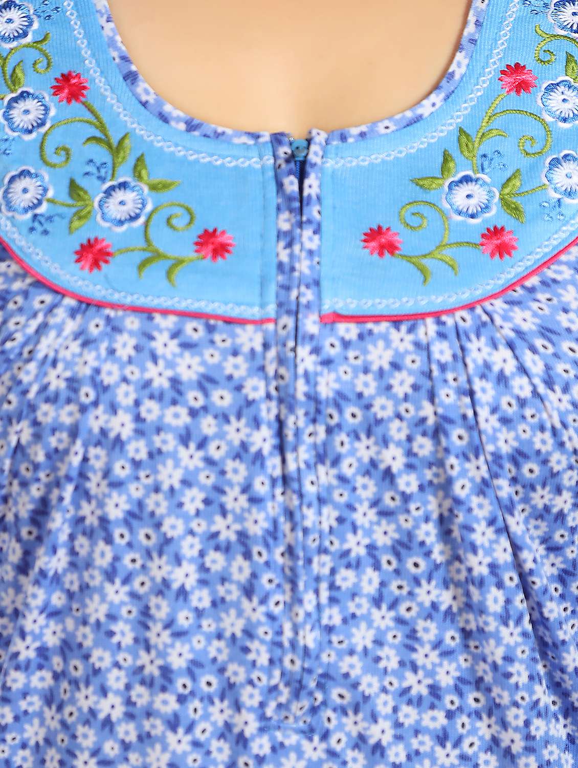 women printed short sleeve nighty - 22032242 -  Standard Image - 5