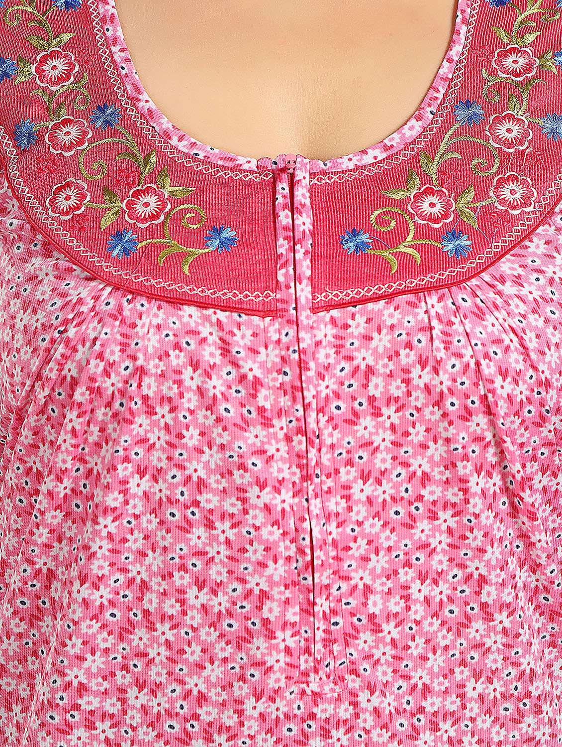 women printed short sleeve nighty - 22032243 -  Standard Image - 5