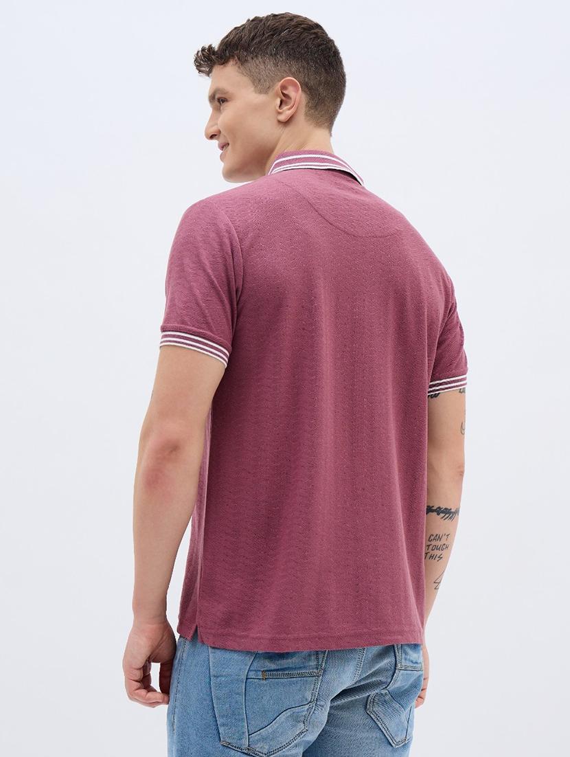 maroon cotton plain tshirt - 22032245 - Standard Image - 3
