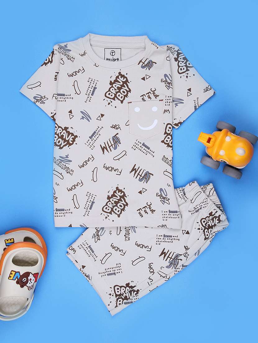 kids printed short sleeve co-ord set