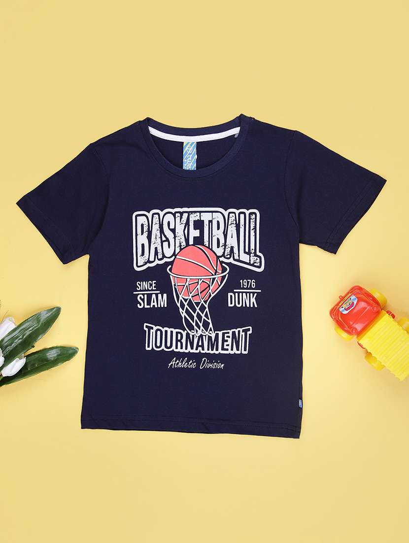 boys printed short sleeve regular fit t-shirt