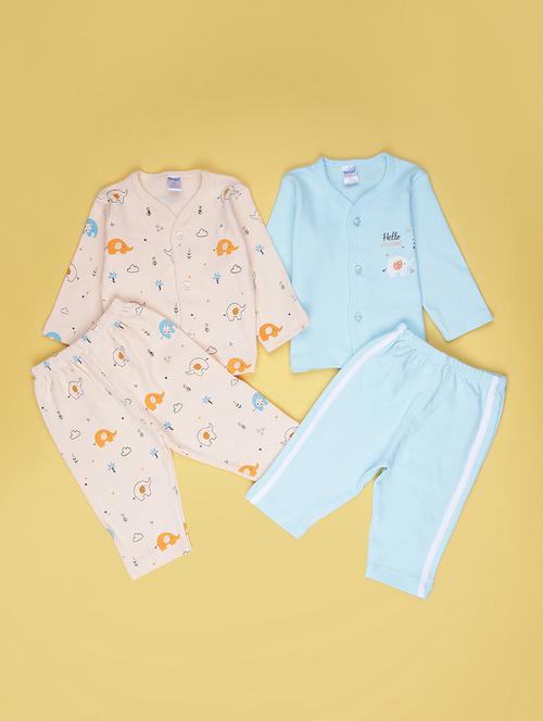 kids pack of 2 printed full length set - 22033421 -  Standard Image - 0