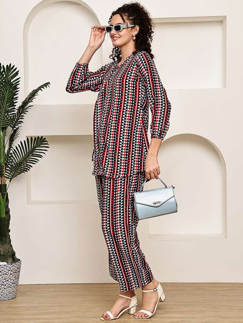 women printed top and trouser co-ord set - 22033425 - Zoom Image - 0