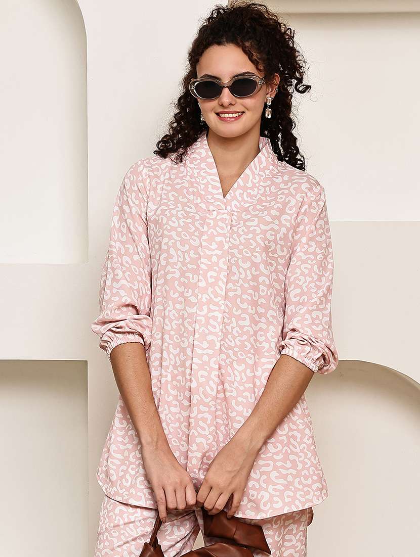 women printed shirt and trouser co-ord set - 22033428 - Standard Image - 5