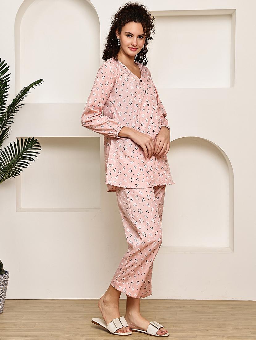 women printed shirt and trouser co-ord set - 22033429 - Standard Image - 3
