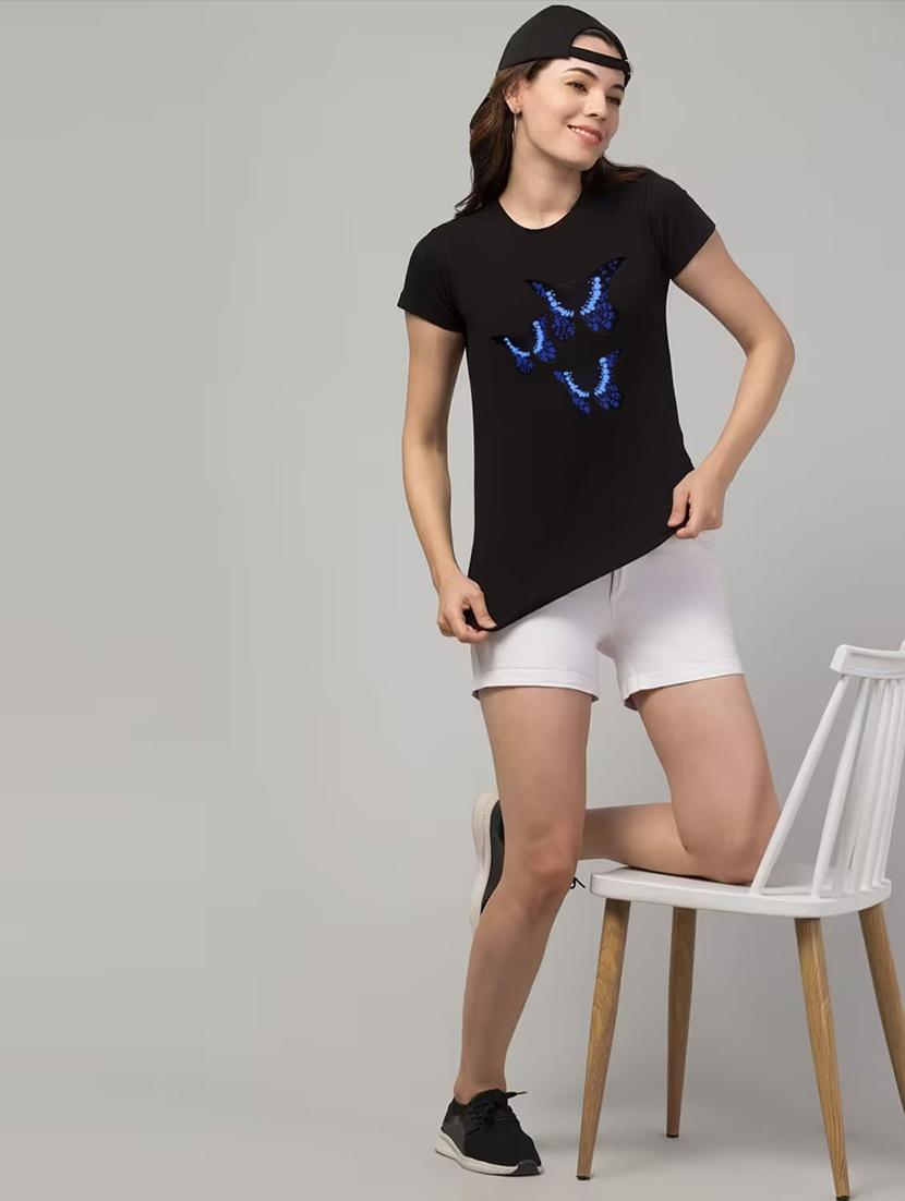 women printed short sleeve regular fit t-shirt - 22033433 - Standard Image - 3
