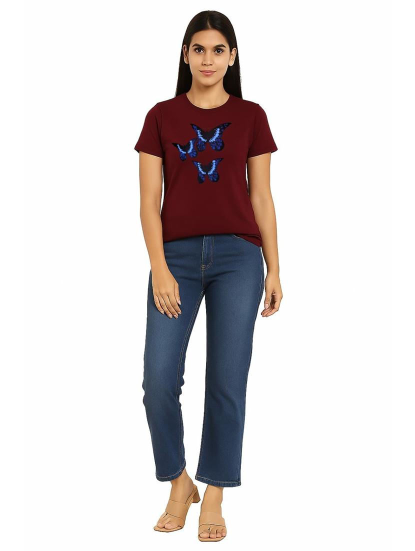 women printed short sleeve regular fit t-shirt - 22033434 - Standard Image - 3