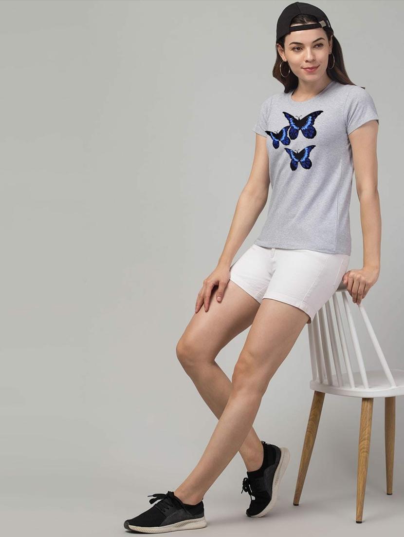 women printed short sleeve regular fit t-shirt - 22033435 - Standard Image - 3