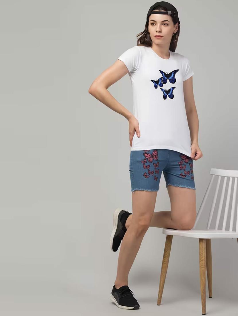 women printed short sleeve regular fit t-shirt - 22033436 - Standard Image - 3
