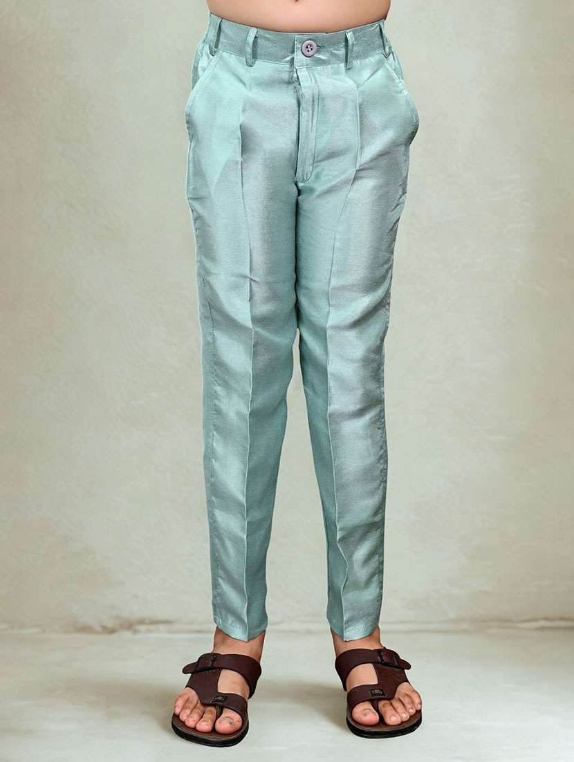 boys solid kurta and pyjama with embroidered nehru jacket - 22033573 - Standard Image - 5