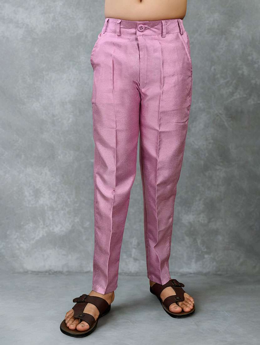 boys solid kurta and pyjama with embroidered nehru jacket  - 22033575 -  Standard Image - 5