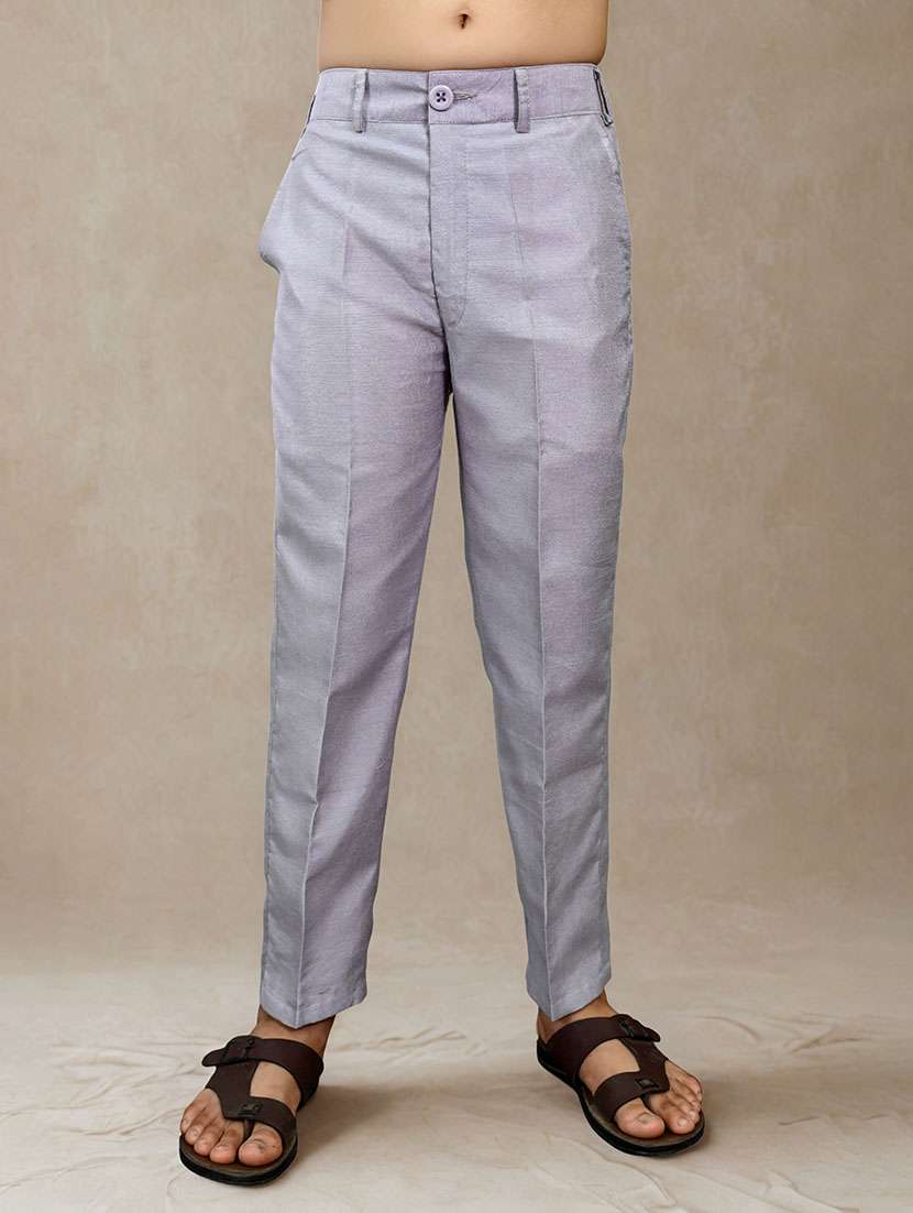 boys solid kurta and pyjama with embroidered nehru jacket  - 22033578 -  Standard Image - 5