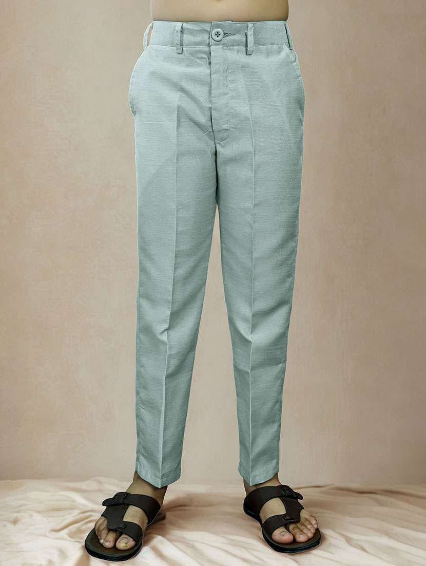 boys solid kurta and pyjama with embroidered nehru jacket  - 22033579 -  Standard Image - 5