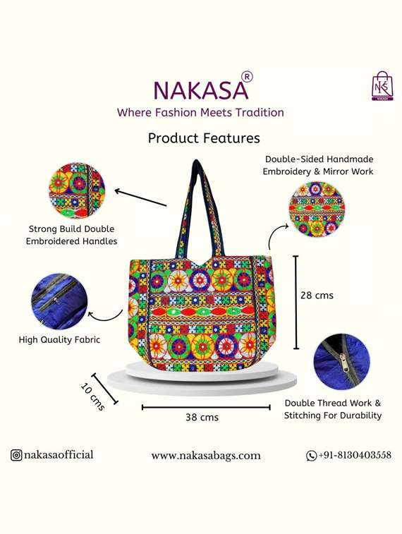 women floral embroidered tote bag - 22033624 - Standard Image - 3