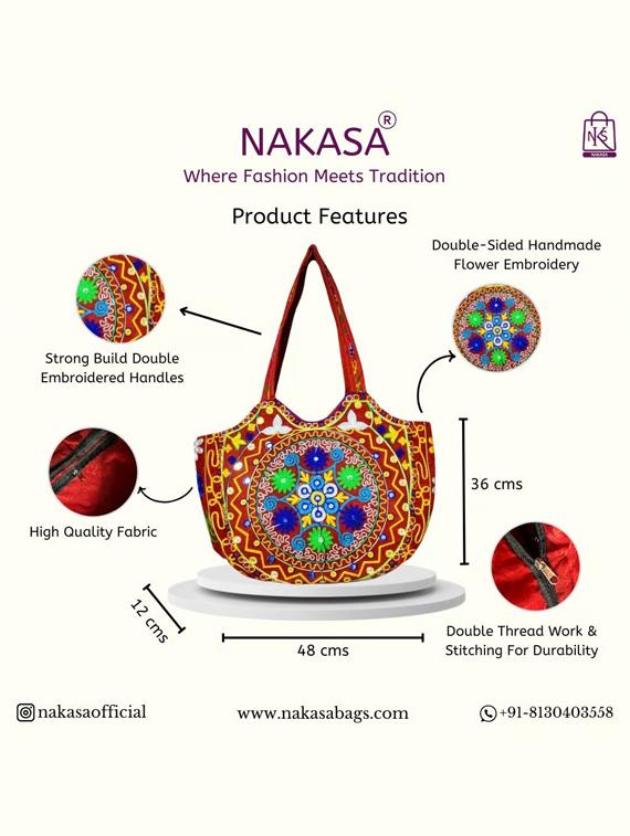 women floral embroidered tote bag - 22033632 - Standard Image - 3