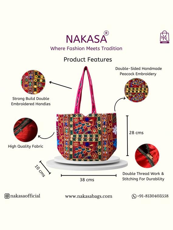 women embroidered tote bag - 22033635 - Standard Image - 3