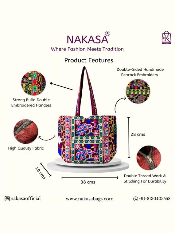women embroidered tote bag - 22033637 - Standard Image - 3