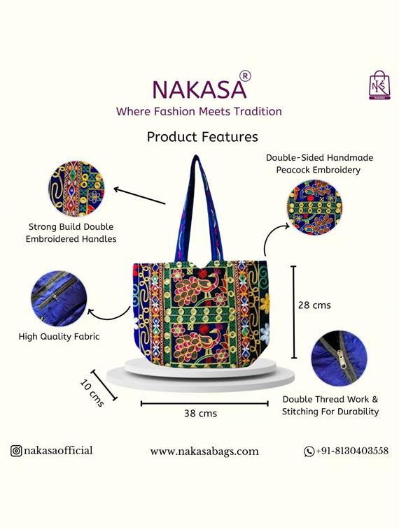 women embroidered tote bag - 22033638 - Standard Image - 3