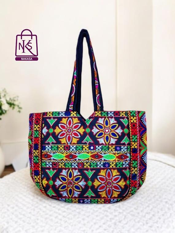 women embroidered tote bag