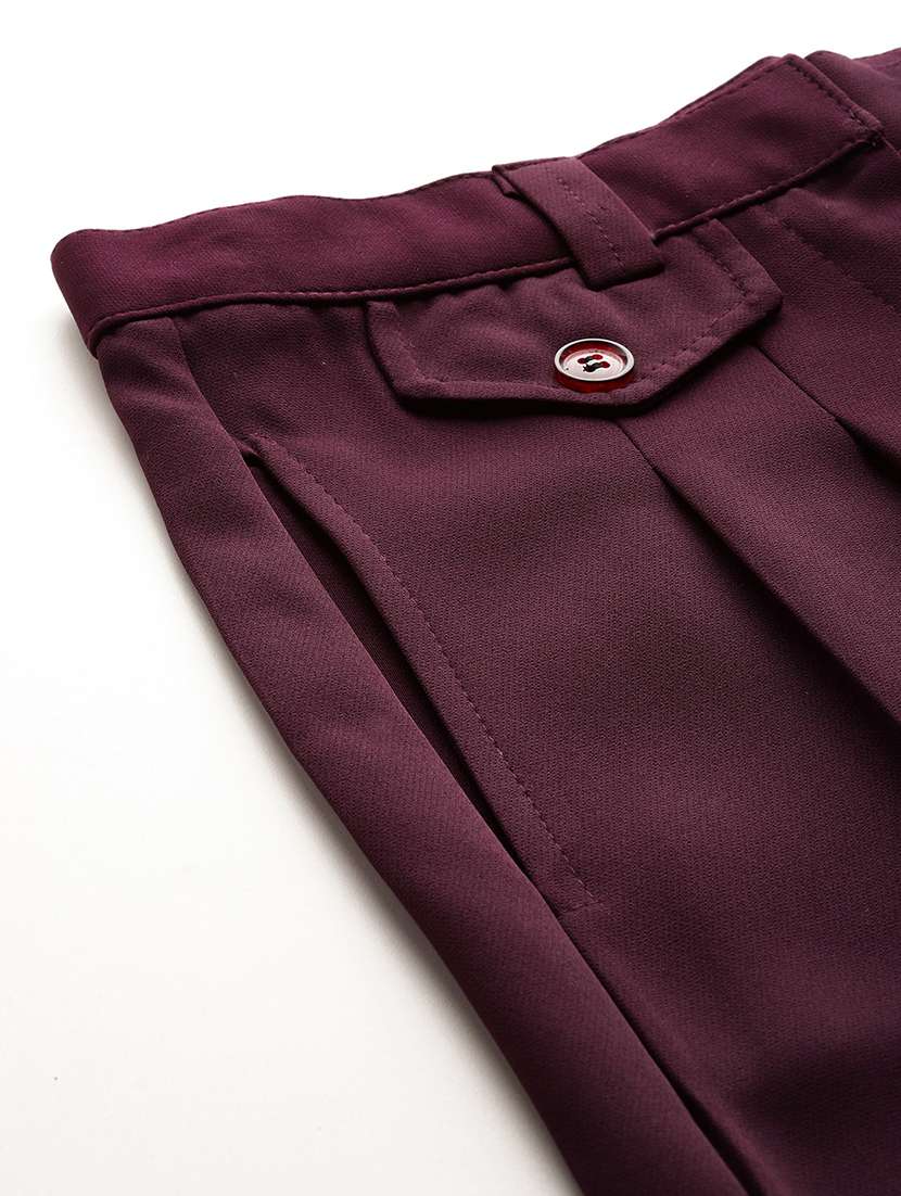 women solid mid rise straight trouser - 22033696 -  Standard Image - 5