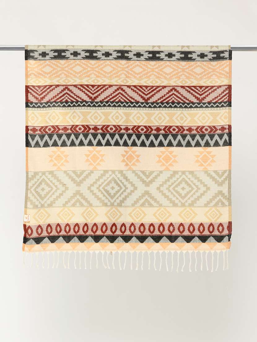 women self design reversible shawl - 22033700 -  Standard Image - 3