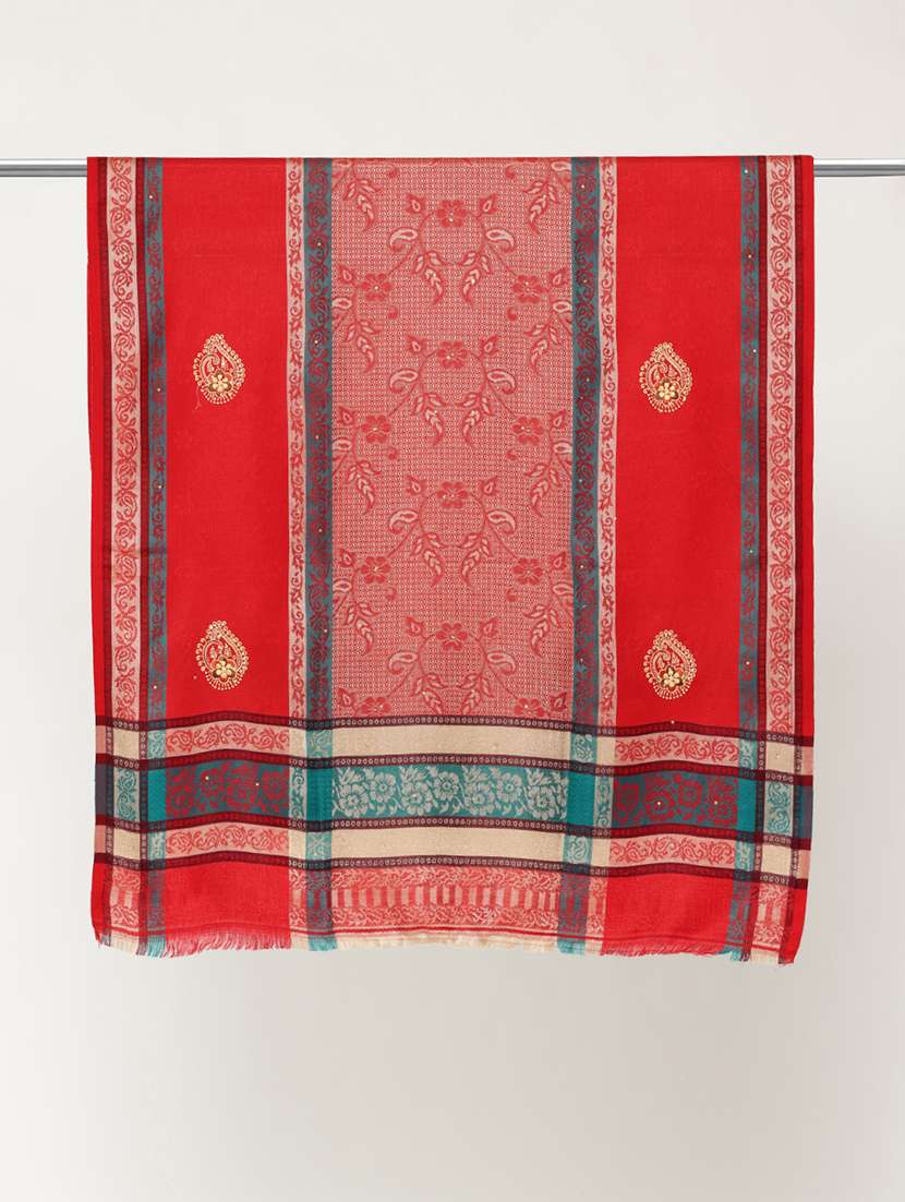 women self design reversible shawl - 22033702 -  Standard Image - 3