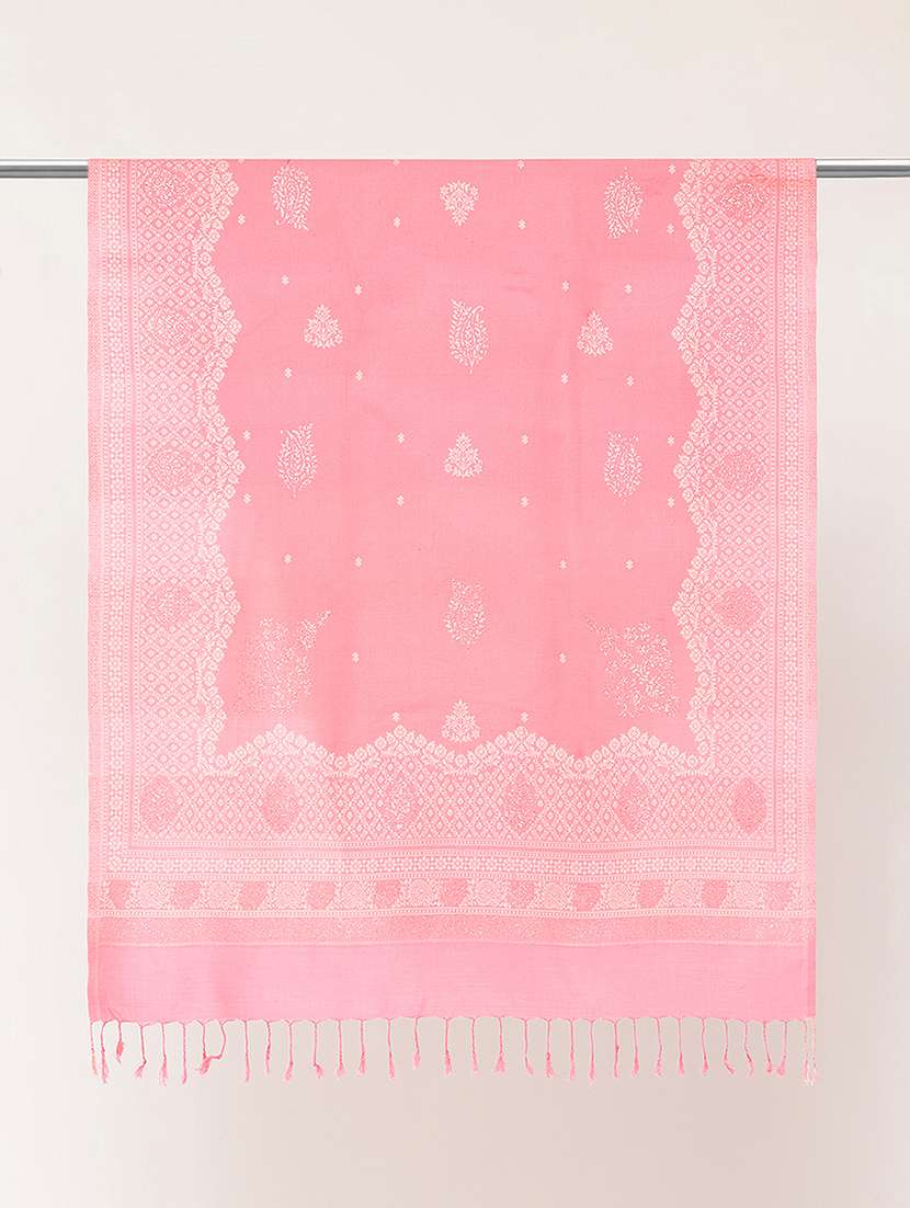 women self design reversible shawl - 22033703 -  Standard Image - 3