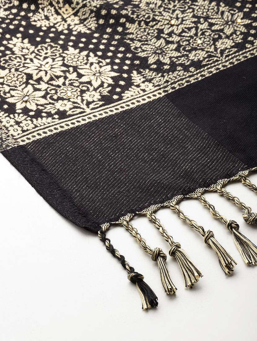 women self design reversible shawl - 22033704 -  Standard Image - 3