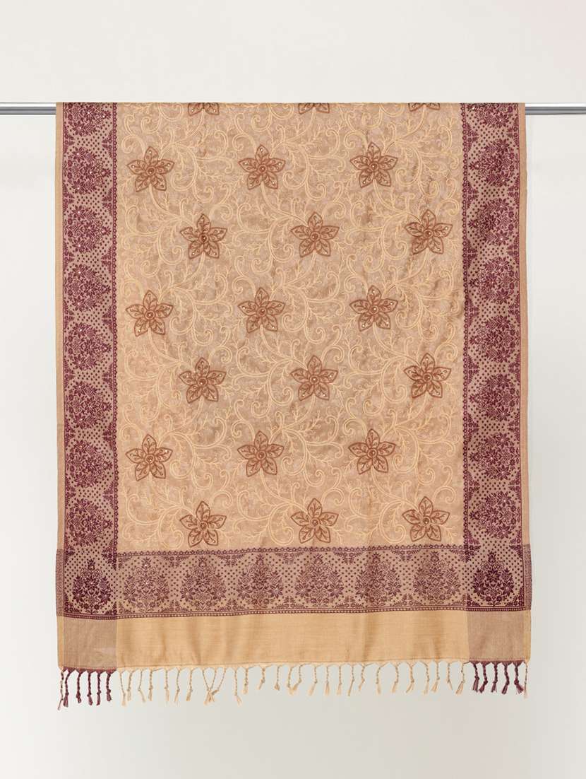 women self design reversible shawl - 22033705 -  Standard Image - 3