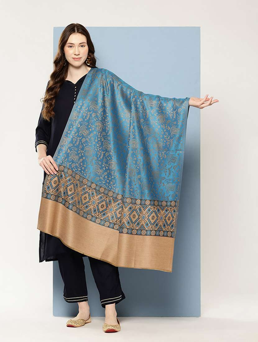 women self design reversible shawl - 22033709 -  Zoom Image - 0