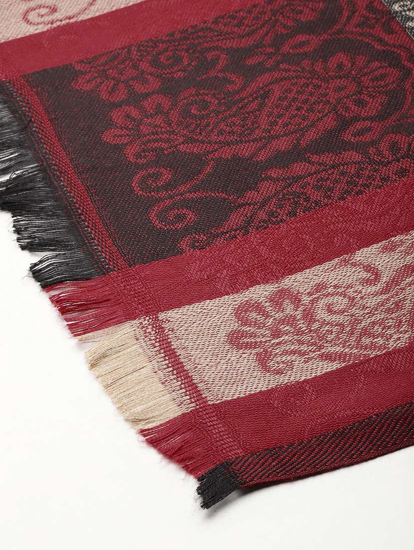 women self design reversible shawl - 22033720 -  Standard Image - 3