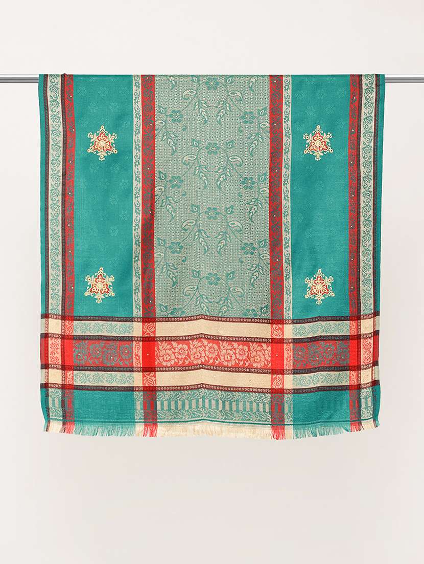 women self design reversible shawl - 22033721 -  Standard Image - 3