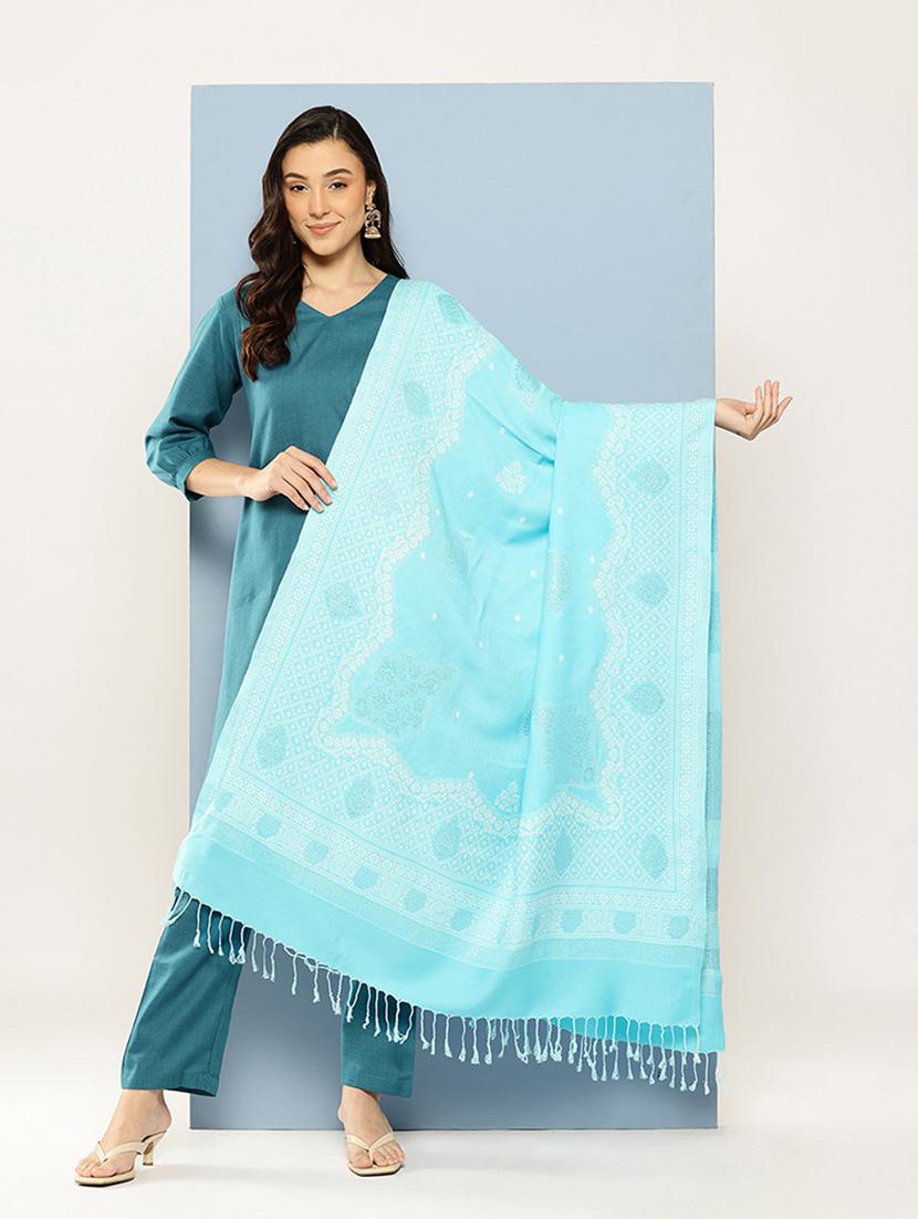 women self design reversible shawl - 22033723 -  Zoom Image - 0