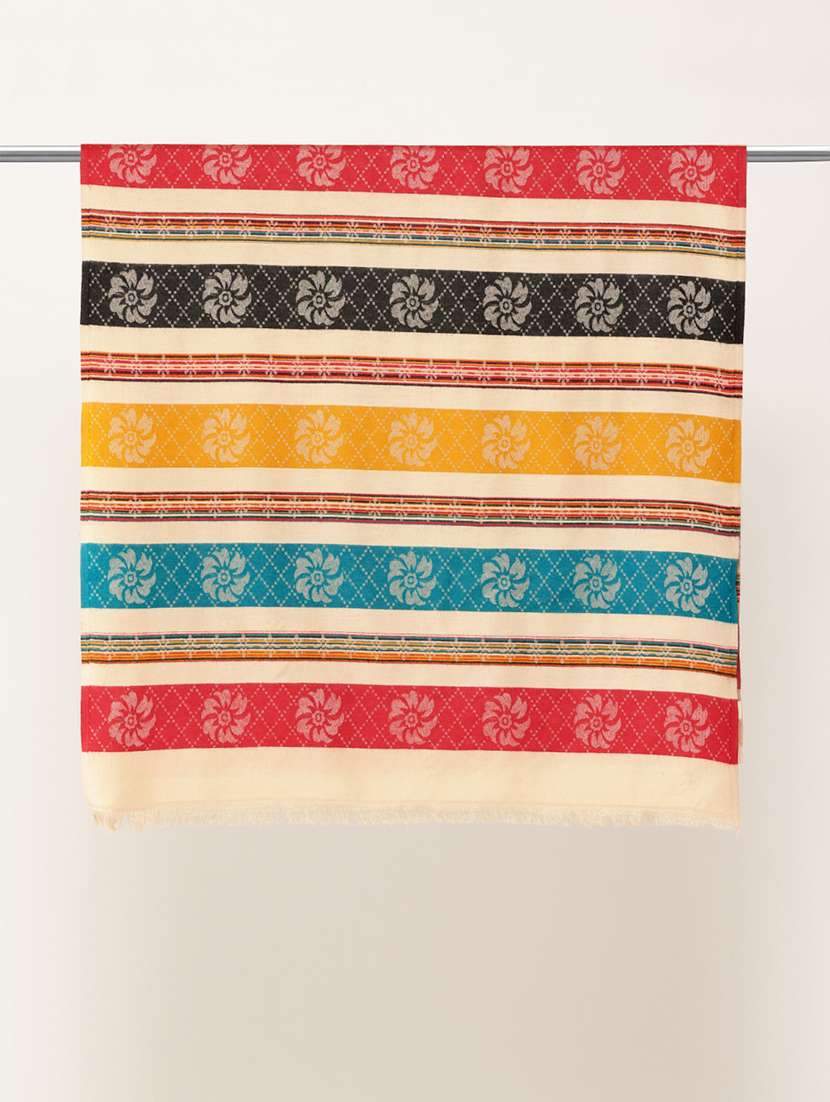 women self design reversible shawl - 22033726 -  Standard Image - 3