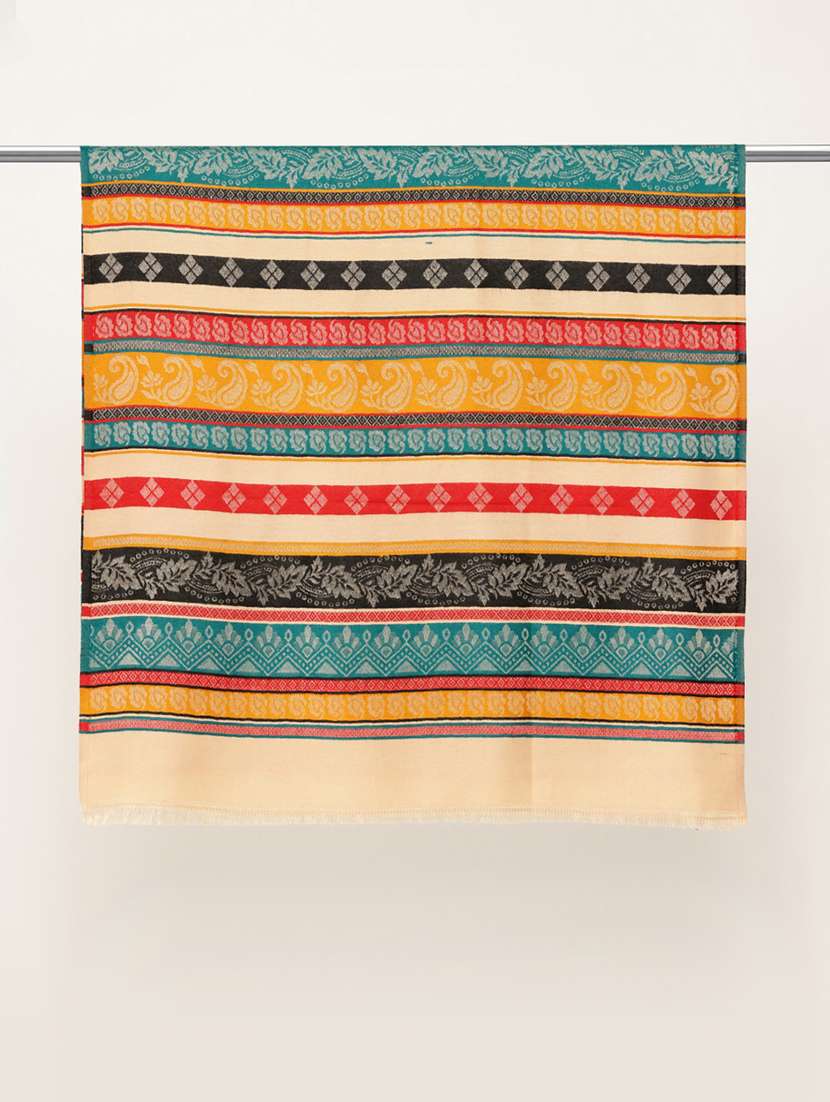 women self design reversible shawl - 22033727 -  Standard Image - 3