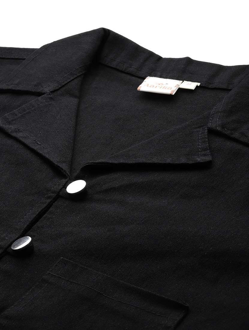 women solid long sleeve denim jacket - 22033739 -  Standard Image - 5