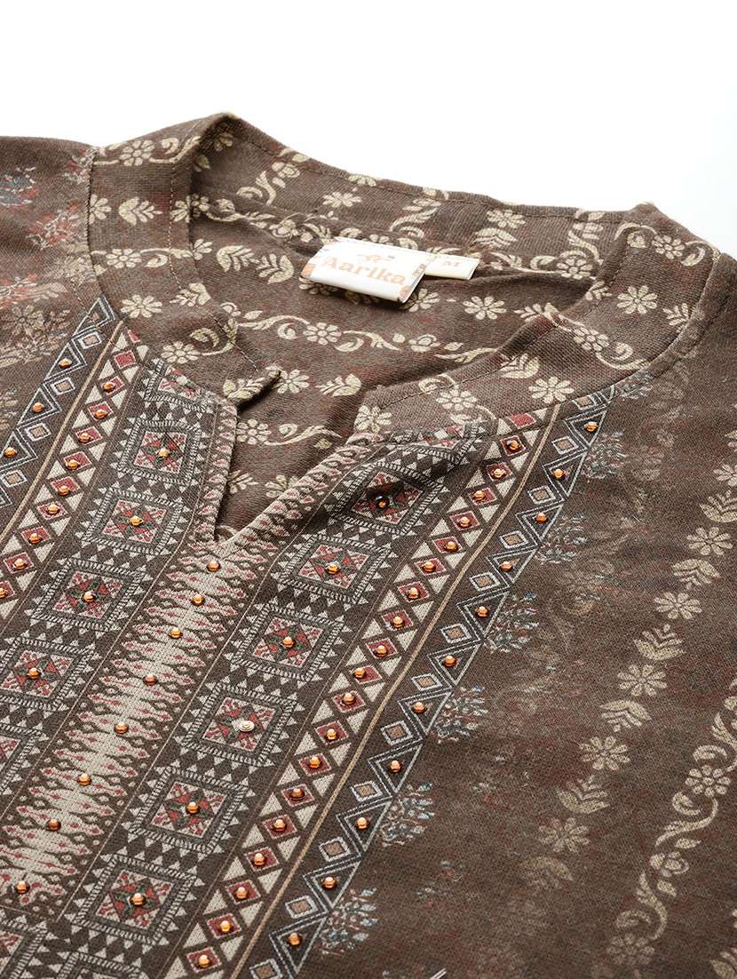 women self design long sleeve kurta pant with dupatta set - 22033759 -  Standard Image - 5