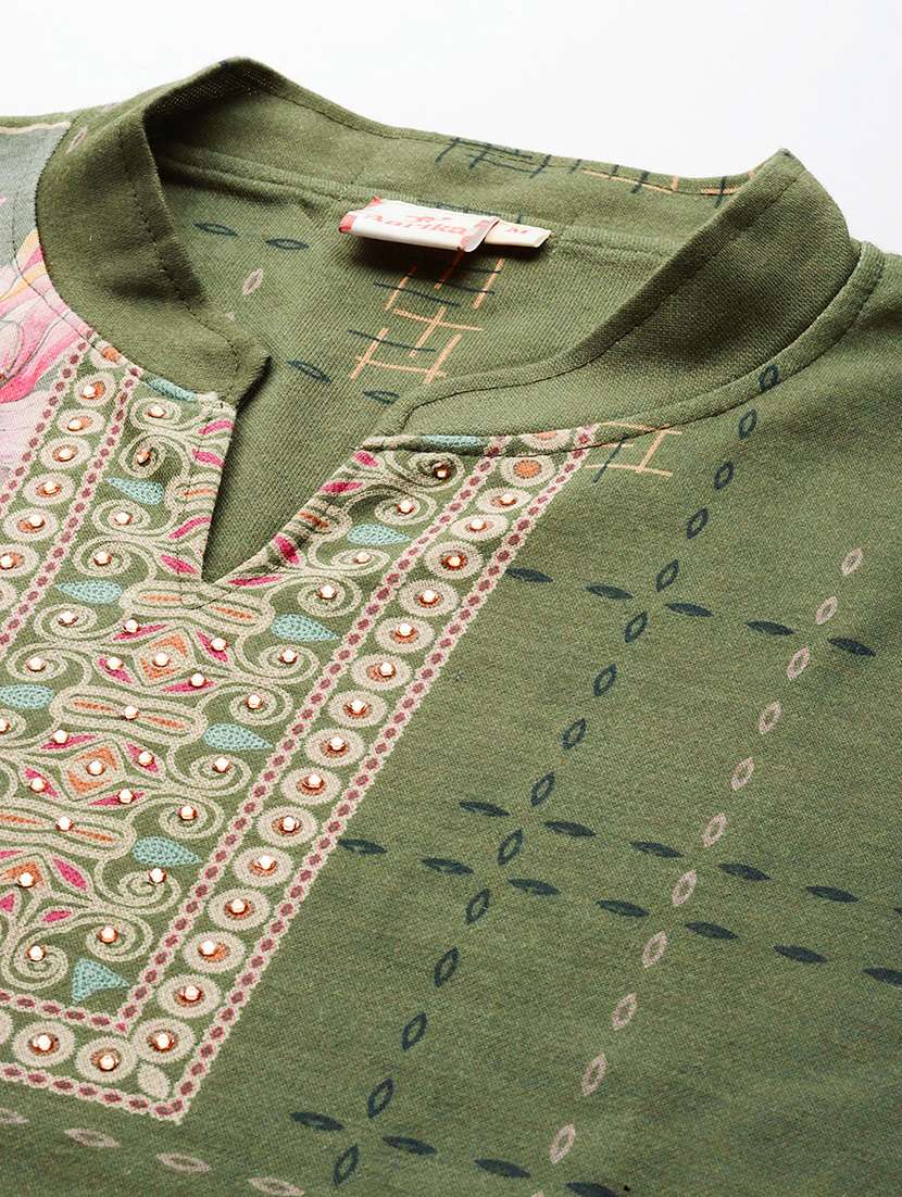 women self design long sleeve kurta pant with dupatta set - 22033761 -  Standard Image - 5