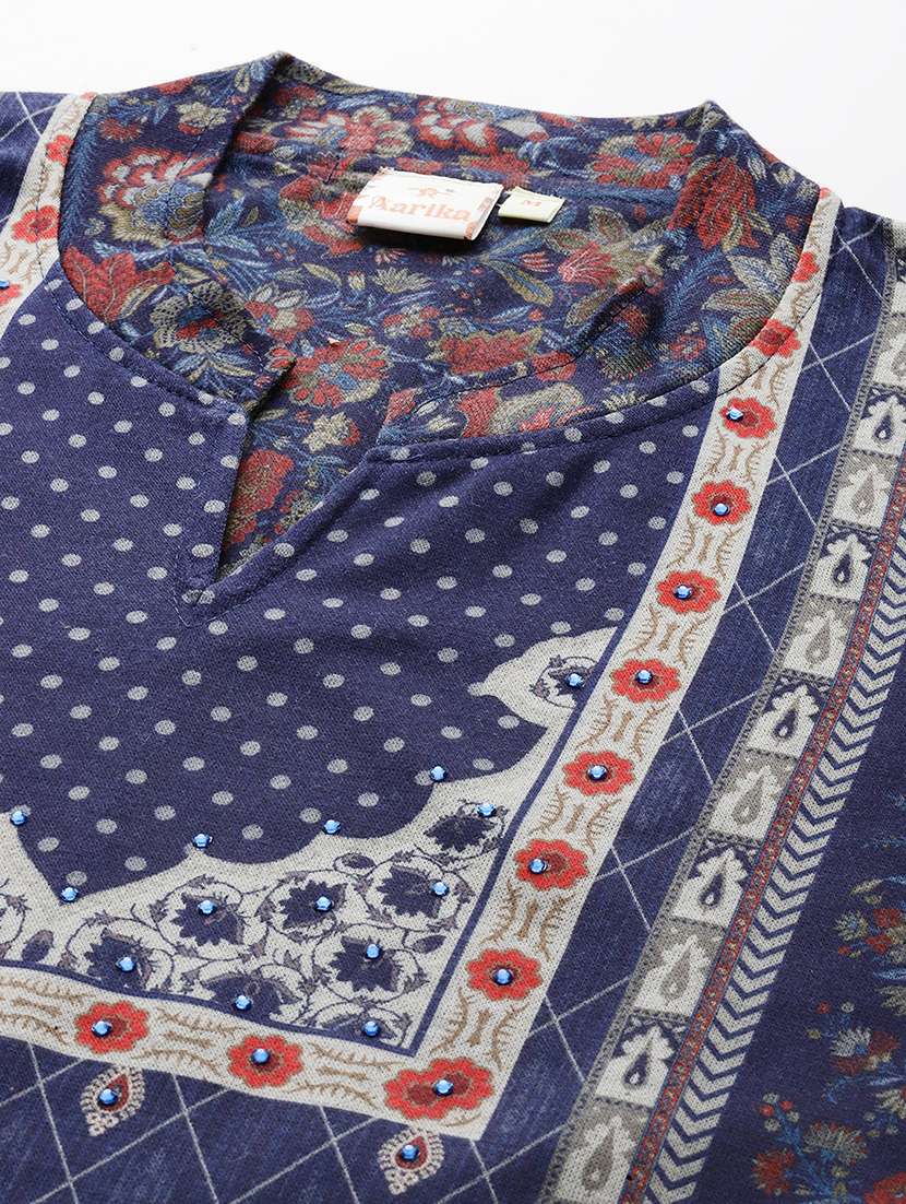 women self design long sleeve kurta pant with dupatta set - 22033762 -  Standard Image - 5