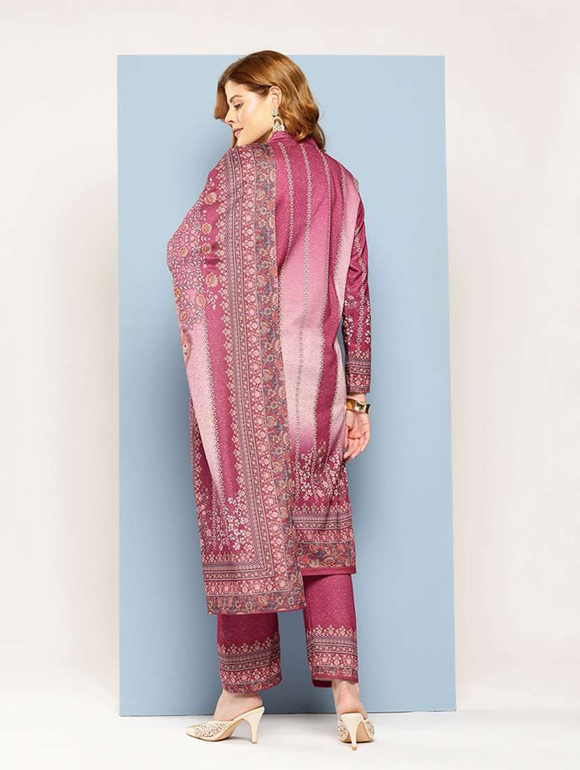 women self design long sleeve kurta pant with dupatta set - 22033778 -  Standard Image - 3