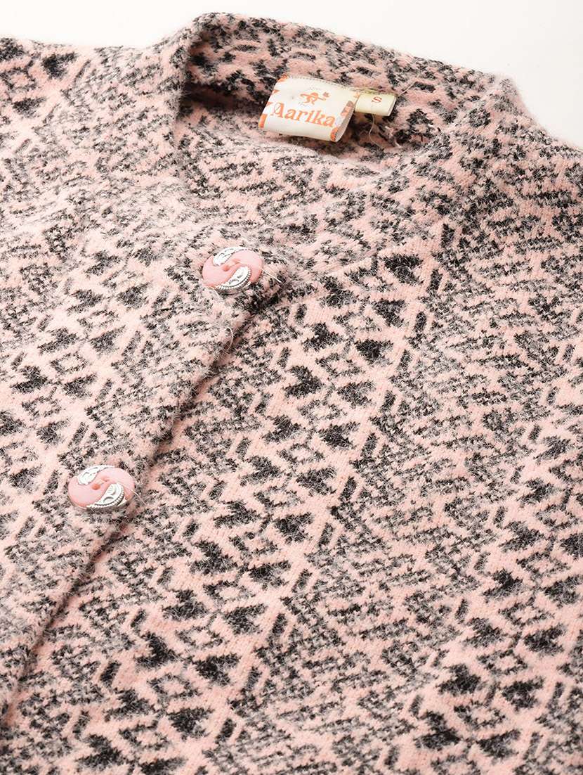 women self design long sleeve cardigan - 22033782 -  Standard Image - 5