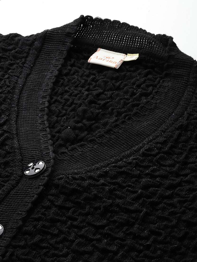 women self design long sleeve cardigan - 22033785 -  Standard Image - 5