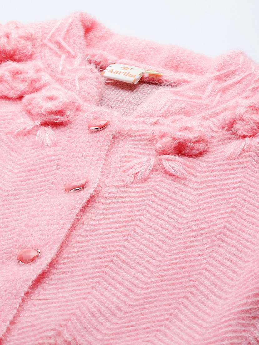 women self design long sleeve cardigan - 22033796 -  Standard Image - 3